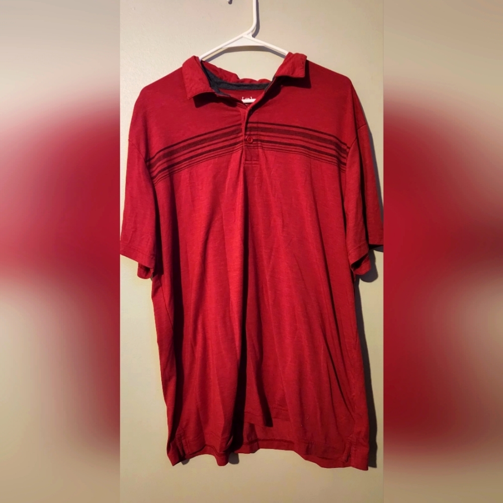 Mens red polo